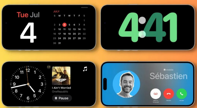 福贡苹果手机维修分享iOS17横屏充电待机显示有什么好处 
